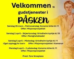 Velkommen til gudstjenester i påsken