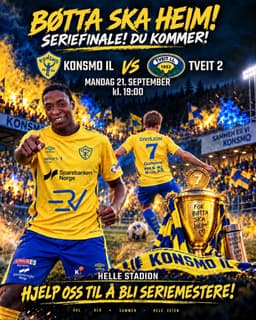 Seriefinale: Konsmo IL vs Tveit 2